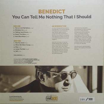 LP Benedict: You Can Tell Me Nothing That I Should LTD | NUM | CLR