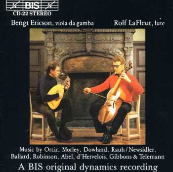 Album Bengt Ericson: Ortiz, Morley, Dowland, Rauh, Newsidler, Ballard, Robinson, Abel, De Caix D'Hervelois