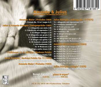 CD Bengt Forsberg: Amanda & Julius: Works For Piano By Amanda Maier & Julius Röntgen