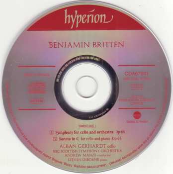 2CD Benjamin Britten: Cello Symphony, Cello Sonata & Cello Suites