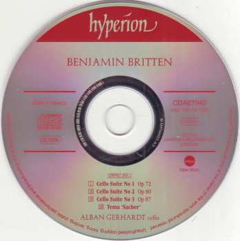 2CD Benjamin Britten: Cello Symphony, Cello Sonata & Cello Suites