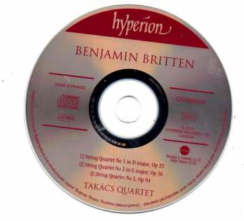 CD Benjamin Britten: String Quartets 1, 2 & 3
