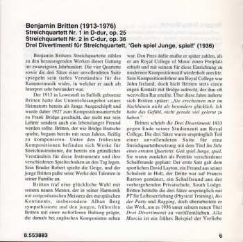 CD Benjamin Britten: String Quartets Vol. 1