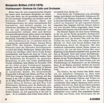 CD Benjamin Britten: Violin Concerto • Cello Symphony
