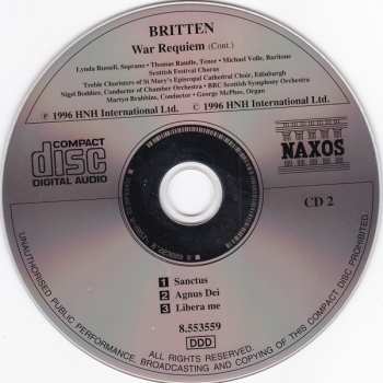 2CD Benjamin Britten: War Requiem