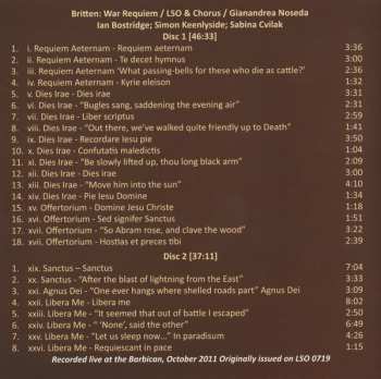 2CD The London Symphony Orchestra: War Requiem