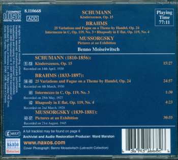 CD Robert Schumann: Moiseiwitsch 1 (Historical Recordings 1927-1945)