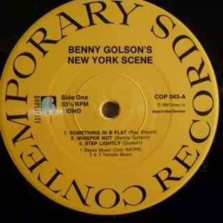 LP Benny Golson: Benny Golson's New York Scene