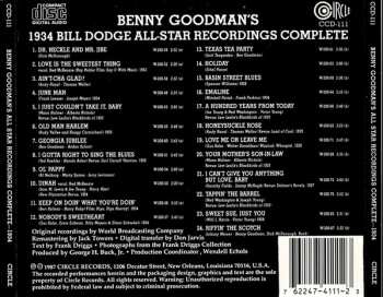 CD Benny Goodman: 1934 Bill Dodge All-Star Recordings Complete