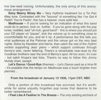 CD Benny Goodman And His Orchestra: The NBC Broadcasts From Chicago's Congress Hotel, 1935 - 1936 Volume One