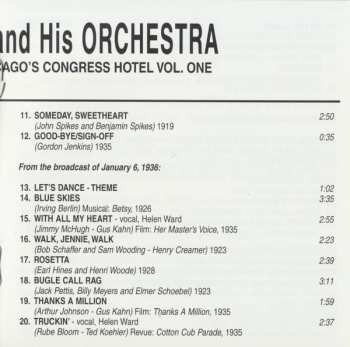 CD Benny Goodman And His Orchestra: The NBC Broadcasts From Chicago's Congress Hotel, 1935 - 1936 Volume One