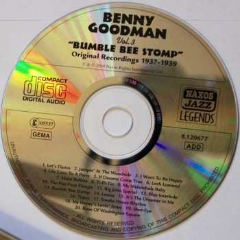 CD Benny Goodman: Vol. 3 "Bumble Bee Stomp" (Original Recordings 1937-1939)