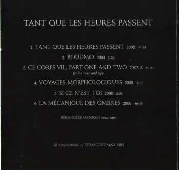 CD Bérangère Maximin: Tant Que Les Heures Passent