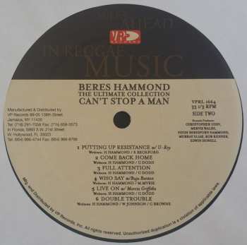 3LP Beres Hammond: Can't Stop A Man: The Ultimate Collection