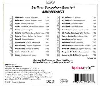 CD Berliner Saxophon Quartett: Renaissance