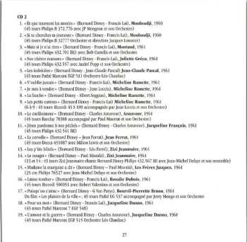 2CD Bernard Dimey: Bernard Dimey Et Ses Premiers Interprètes - Poésie Et Chansons 1959-1961