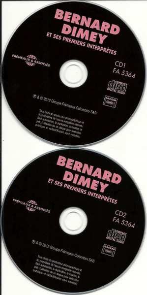 2CD Bernard Dimey: Bernard Dimey Et Ses Premiers Interprètes - Poésie Et Chansons 1959-1961
