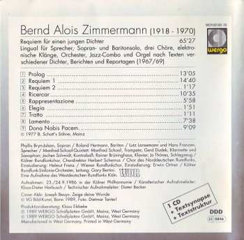 CD Bernd Alois Zimmermann: Requiem Für Einen Jungen Dichter