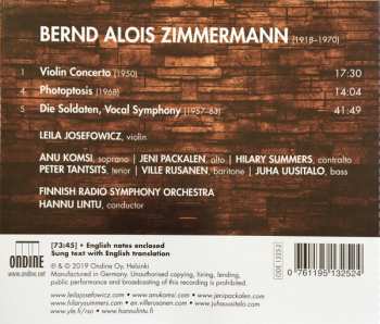 CD Leila Josefowicz: Violin Concerto / Photoptosis / Die Soldaten - Vocal Symphony