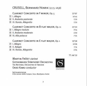 SACD Göteborgs Symfoniker: Clarinet Concertos