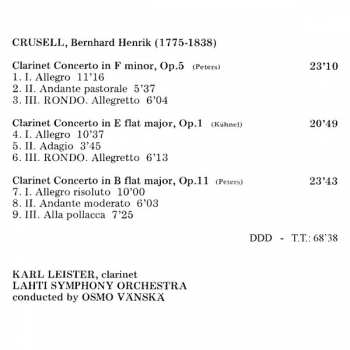 CD Karl Leister: The Three Clarinet Concertos