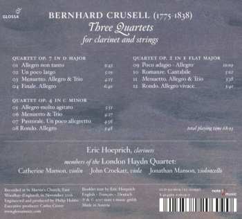 CD Bernhard Henrik Crusell: Three Quartets For Clarinet And Strings