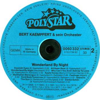 LP Bert Kaempfert & His Orchestra: Wonderland By Night LTD