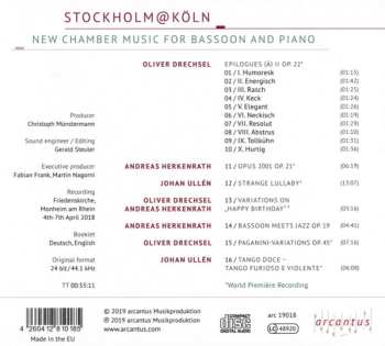CD Berthold Große: Stockholm@Köln: New Chamber Music For Bassoon And Piano