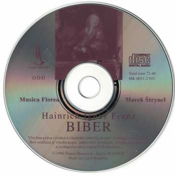 CD Heinrich Ignaz Franz Biber: Sonate À 3, À 4, À 6, Laetatus Sum, Sonata À 6 "Die Pauern Kirchfartt Genandt", In Sole Postuisti, Battalia, Balletti Lamentabili, Serenada À 5