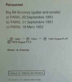 LP Big Bill Broonzy: Lonesome Road Blues
