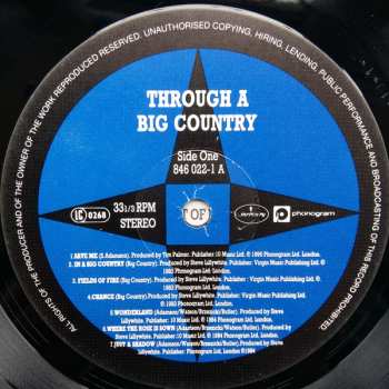 LP Big Country: Through A Big Country - Greatest Hits