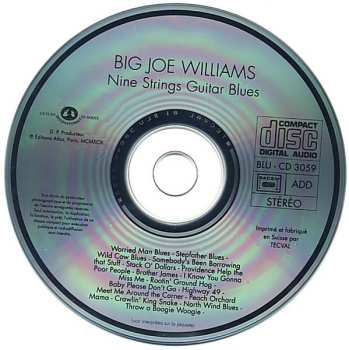CD Big Joe Williams: Nine Strings Guitar Blues