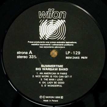 LP Big Warsaw Band: Summertime: The Best Of George Gershwin