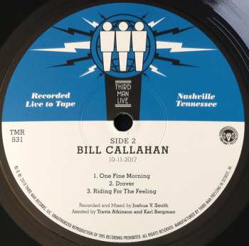 LP Bill Callahan: Live At Third Man Records