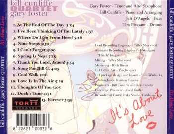 CD Bill Cunliffe/Gary Foster Quartet: It's About Love