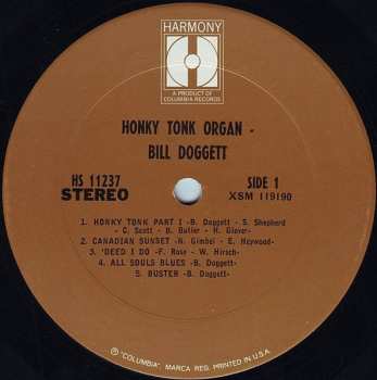 LP Bill Doggett: Honky Tonk Organ