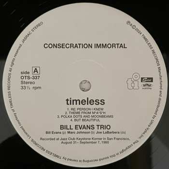 LP Bill Evans: Consecration Immortal LTD