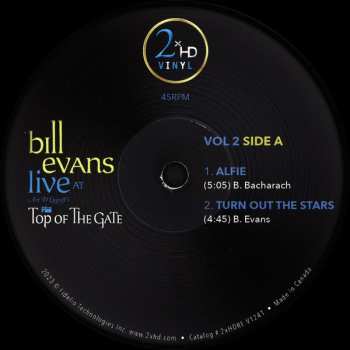 2LP Bill Evans: Live At Art D'Lugoff's Top Of The Gate Vol. 2 DLX