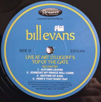 2LP Bill Evans: Live At Art D'Lugoff's Top Of The Gate
