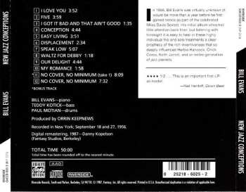 CD Bill Evans: New Jazz Conceptions