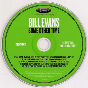 2CD Bill Evans: Some Other Time (The Lost Session From The Black Forest)