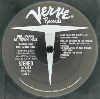 LP The Bill Evans Trio: Bill Evans At Town Hall (Volume One)
