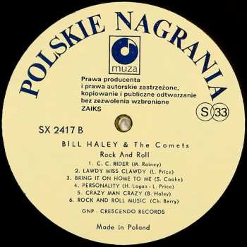 LP Bill Haley And His Comets: Rock And Roll