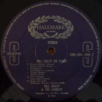 LP Bill Haley And His Comets: Bill Haley On Stage