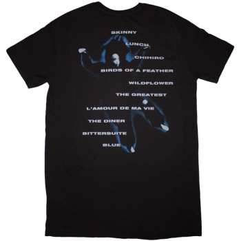 Merch Billie Eilish: Billie Eilish Ladies T-shirt Dress: Hmhas Tracklist (black) (back Print) (small) S