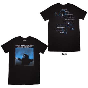 Merch Billie Eilish: Billie Eilish Ladies T-shirt Dress: Hmhas Tracklist (black) (back Print) (small) S
