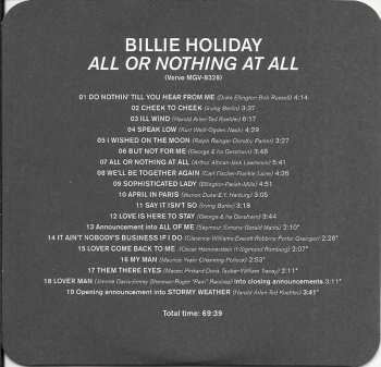 CD Billie Holiday: All Or Nothing At All LTD