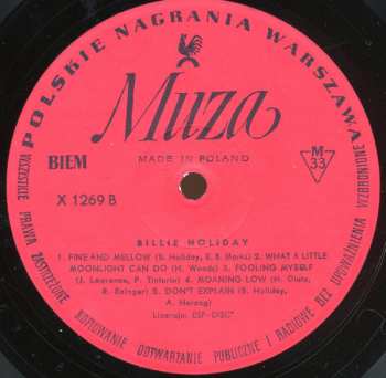 LP Billie Holiday: Billie Holiday