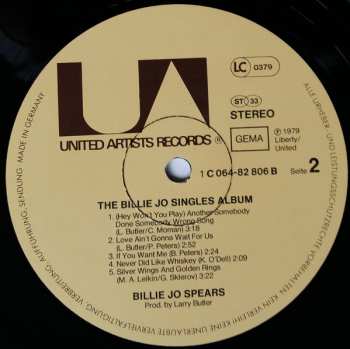 LP Billie Jo Spears: The Singles Album