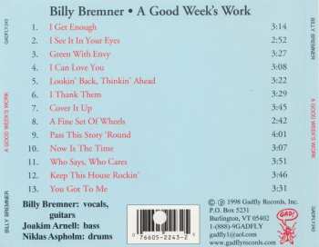 CD Billy Bremner: A Good Week´s Work